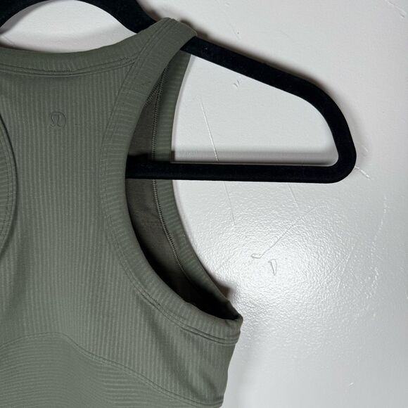 Lululemon Blissful Bend Tank Top Olive Green Size 2 - Picture 7 of 13